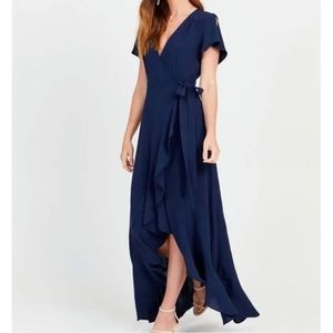 Altar’d State Navy Blue Springvale Maxi Dress Size XS